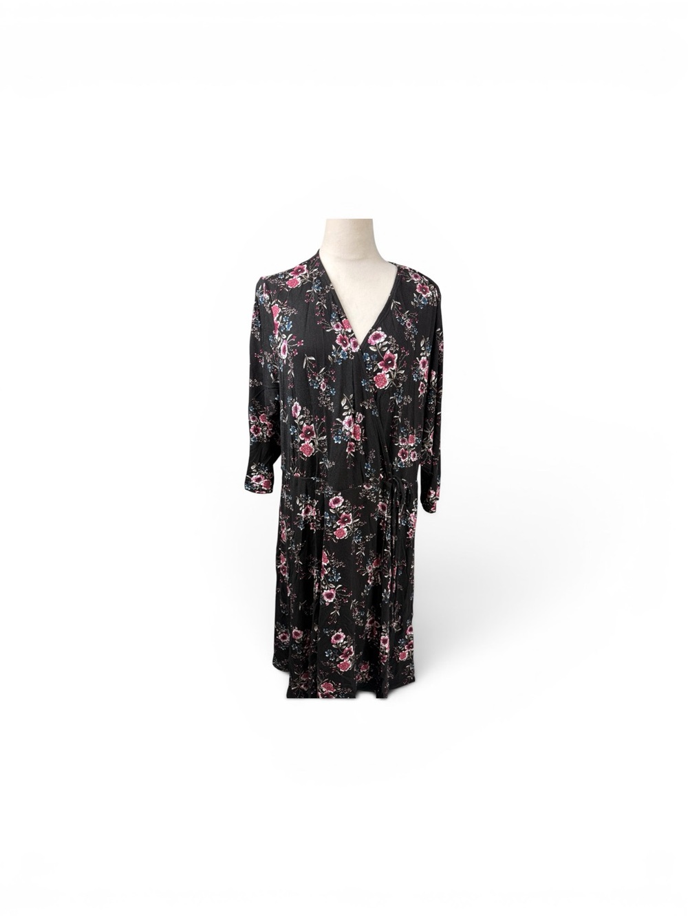 torrid Black Dress with Pink Floral Print size 3-3X/22-24